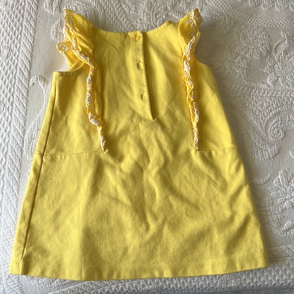 Janie & Jack yellow eyelet trim dress - Picture 3 of 3